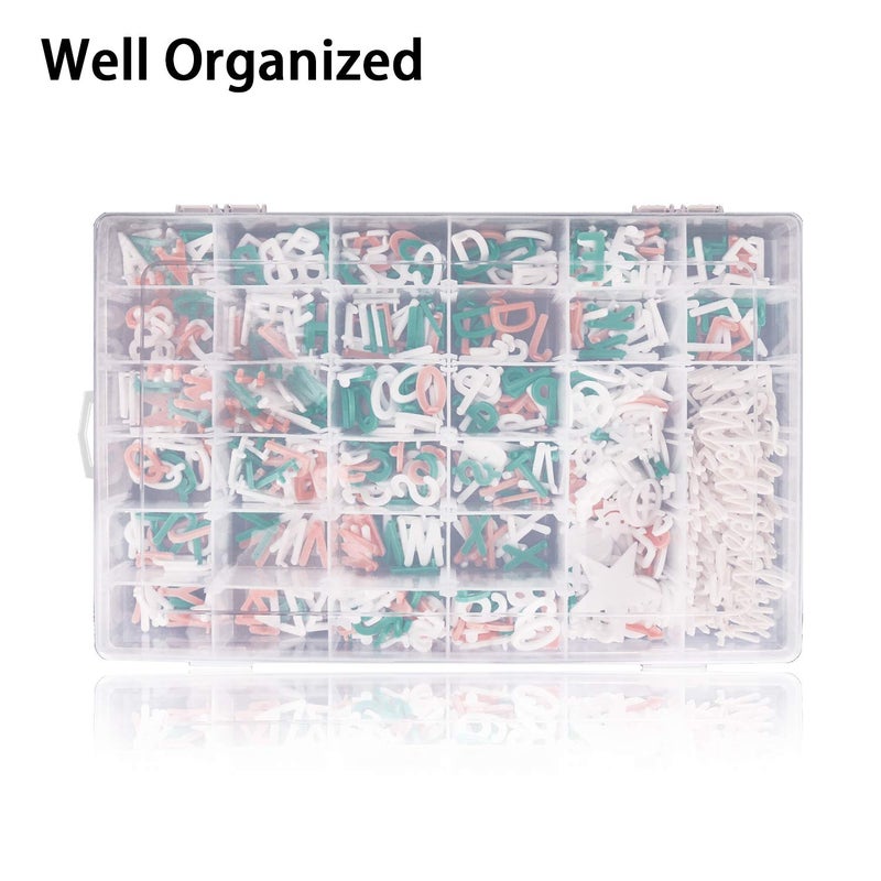 Garsum Letter Board Letters,697 PRE-Cut Characters (3/4 Inch,In 3 Colors) With Sorting Tray - Image 4